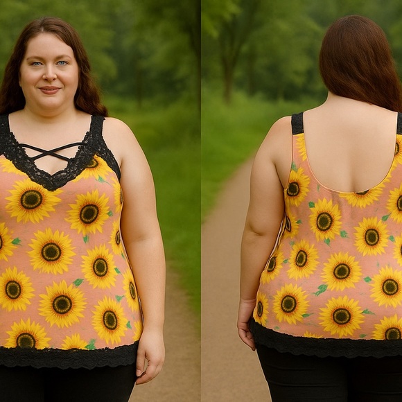 Blumin Tops - Blumin Sunflower Tank Top 1XL NWOT